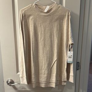 Beige Long Sleeve Sweatshirt
